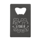 Coeurs de calèche-cadeaux du 26e anniversaire (Dos)