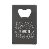 Coeurs de calèche-cadeaux du 27e anniversaire (Dos)