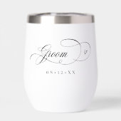 Coeurs de calligraphie ornée Groom Black ID1025 (Arrière)