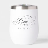 Coeurs de calligraphie ornée Mariée Noir ID1025 (Avant)