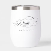 Coeurs de calligraphie ornée Mariée Noir ID1025 (Arrière)