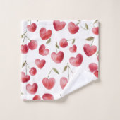 Cœurs de Cerise Rouge (Gant de toilette)