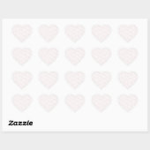 Coeurs de coeur Stickers rose clair (Feuille)