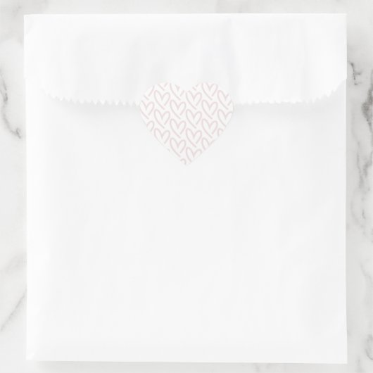 Coeurs de coeur Stickers rose clair (Sac)