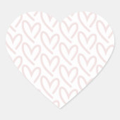 Coeurs de coeur Stickers rose clair (Devant)