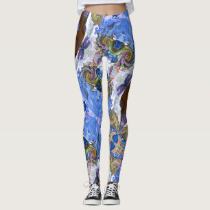 Cœurs de conte de fées Leggings Bleus
