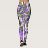 Cœurs de conte de fées Leggings Violets (Dos)