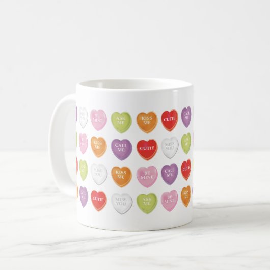 Coeurs de conversation Valentines Mug (Devant gauche)