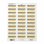 Coeurs de corde élégante, Étiquette de adresse de  (Feuille entière)