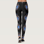 Coeurs de diamant bleu Leggings (Dos)