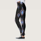 Coeurs de diamant bleu Leggings (Gauche)