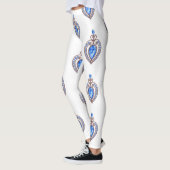 Coeurs de diamant bleu Leggings (Gauche)