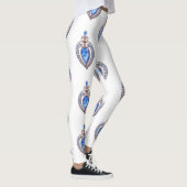 Coeurs de diamant bleu Leggings (Droite)