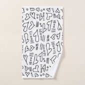 Coeurs de Doodle 35 (Serviette à main)