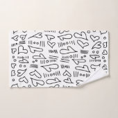 Coeurs de Doodle 35 (Serviette à main)
