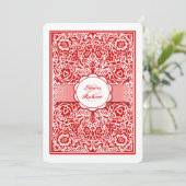 Coeurs de Faire-part de mariage de cartes rouges e (Debout devant)