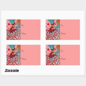 Coeurs de fée CHANGER DE COULEUR ~ Stickers Carrés (Feuille)