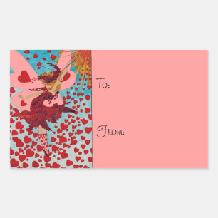 Coeurs de fée CHANGER DE COULEUR ~ Stickers Carrés