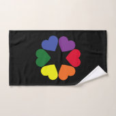 Coeurs de fierté LGBT (Serviette à main)