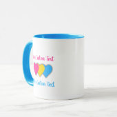 Coeurs de fierté transexuelle mug (Devant gauche)