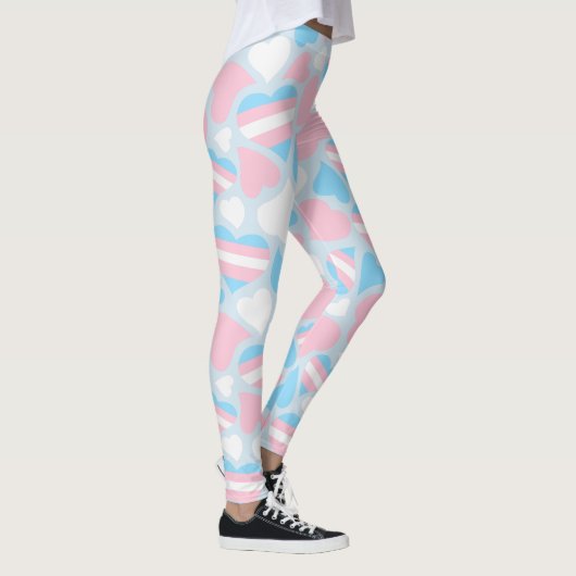 Coeurs de fierté transgenre Leggings Motifs (Droite)