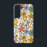 Coeurs de fleurs hippies Super rétro<br><div class="desc">Retro Super Hippie Fleurs Coeurs Samsung Galaxy Smartphone Case dispose d'un motif rétro super de fleurs,  coeur d'amour romantique et signes de paix. Parfait comme cadeau pour Noël,  anniversaire,  fête des mères,  meilleurs amis et plus encore. Conçu par © Evco Studio www.zazzle.com/store/evcostudio</div>