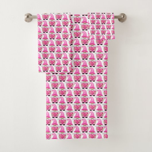 Cœurs de gnomes roses Forêt scandinave Mignon (En situation)