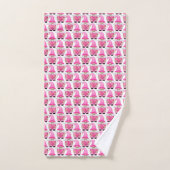 Cœurs de gnomes roses Forêt scandinave Mignon (Serviette à main)