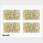 Coeurs de guérison Mot Art Inspirationnel Stickers (Feuille)