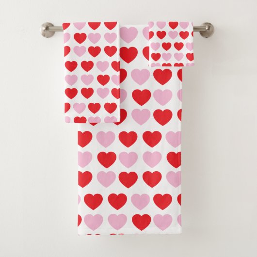 Coeurs de la fête des Valentines rouges et roses (En situation)