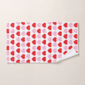 Coeurs de la fête des Valentines rouges et roses (Serviette à main)