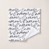Coeurs de la main, dire et citations, Motif Rose (Gant de toilette)