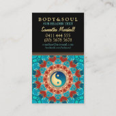 Coeurs de la Terre Mandala Yin Yang Cartes de visi (Dos)