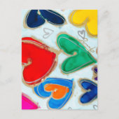 Coeurs de Lovitude en Carte postale bleue (Devant)