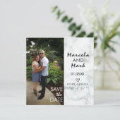 Coeurs de marbre Enregistrer les dates Photo Carte (Debout devant)