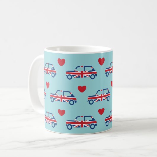 Coeurs de Mini Cooper - tasse britannique de (Devant gauche)