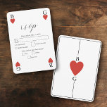 Coeurs de monogramme Lecture de la réponse du Mari<br><div class="desc">Un monogramme unique coeurs jouant style carte mariage design. Un design impressionnant qui utilise des éléments de jeu de cartes pour créer un design de papeterie mariage unique. Un élégant monogramme de mariage de coeur rouge. Un modèle de carte de réponse RSVP de mariage avec des éléments modernes. Des invitations...</div>