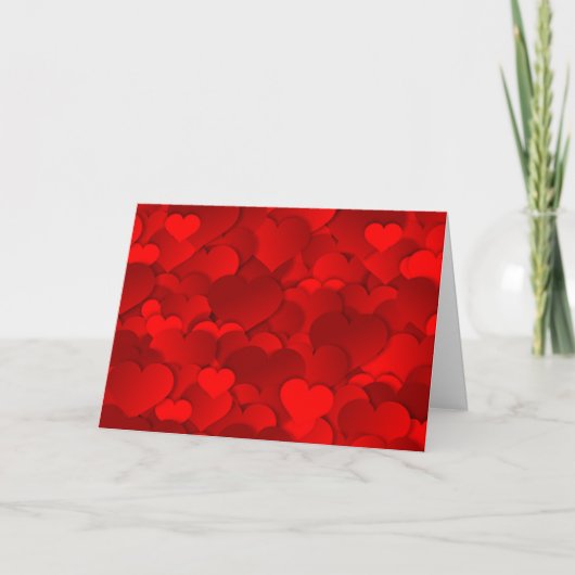 Coeurs de neige Carte Saint-Valentin (Devant)