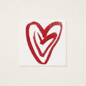 Coeurs de nidification de l'aquarelle rouge simple (Devant)