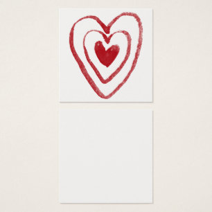 Coeurs de nidification simple et rouge 9 Cartes de