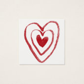 Coeurs de nidification simple et rouge 9 Cartes de (Devant)