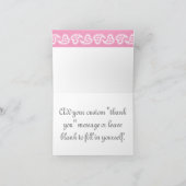 Coeurs de paisley doux en Carte de remerciements r (Intérieur)