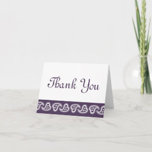 Coeurs de paisley doux en Carte de remerciements v
