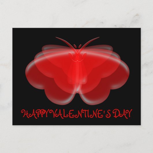 Cœurs de papillon Joyeuse Saint-Valentin Carte pos (Devant)
