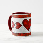 Coeurs de pierre rouge Mug (Devant gauche)