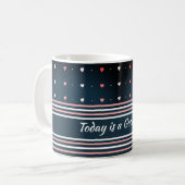 Coeurs de pois de Polka motif Coffee Mug (Devant gauche)