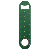 Coeurs de Polka sur vert de forêt (Dos)