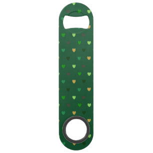 Coeurs de Polka sur vert de forêt