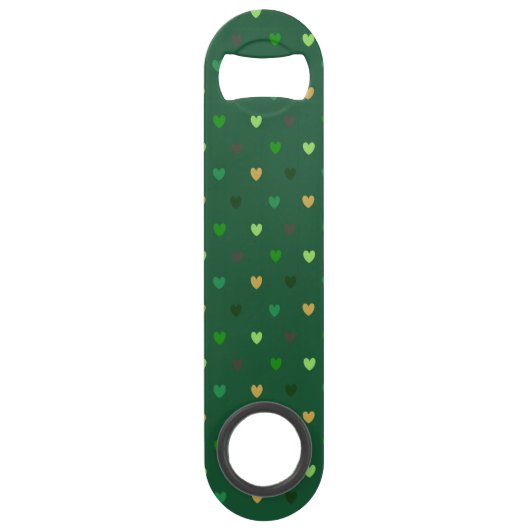 Coeurs de Polka sur vert de forêt (Devant)
