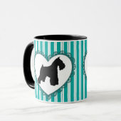 Coeurs de Schnauzers et tasse de café (Devant gauche)